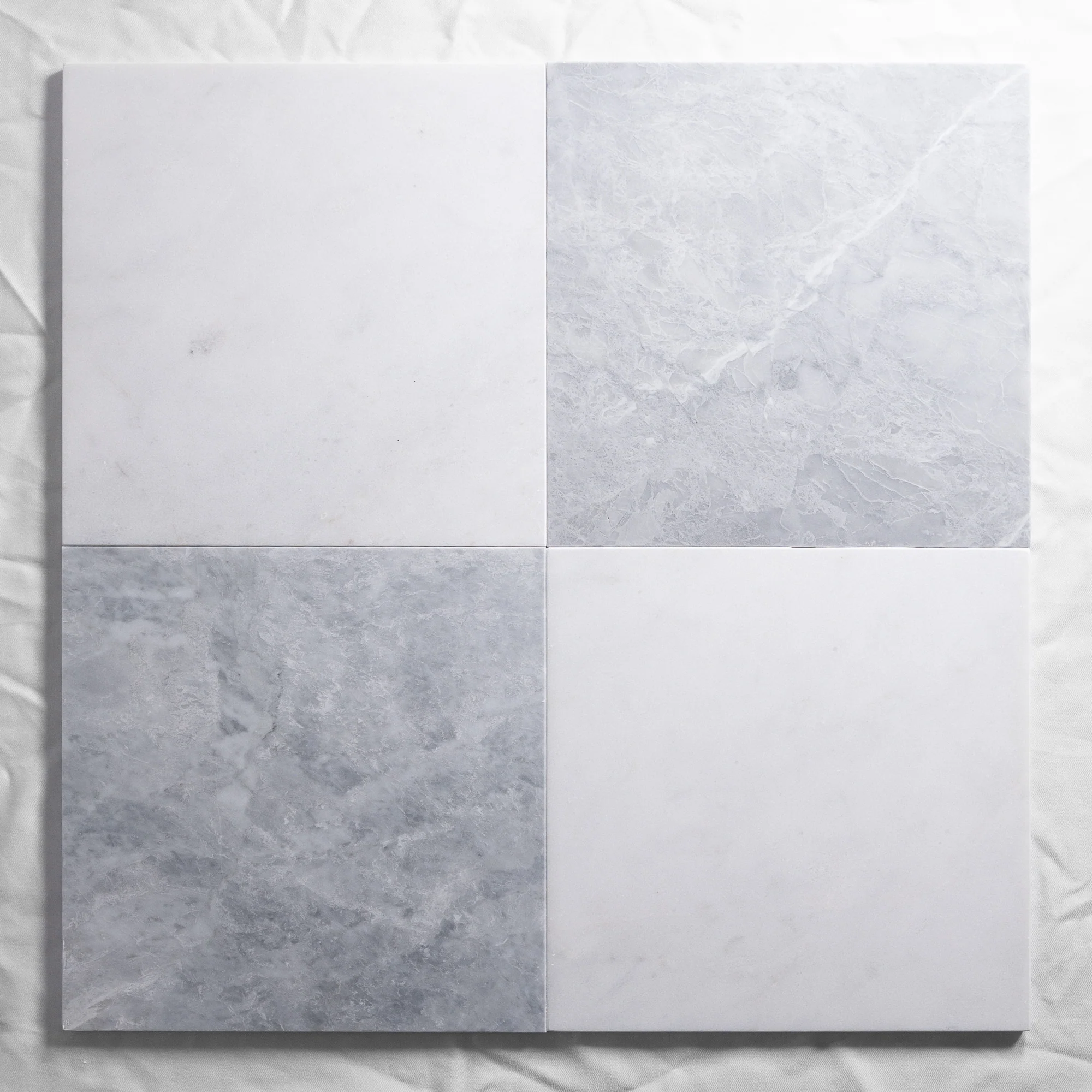 Bardiglio Lite & Bianco 12"x12"
