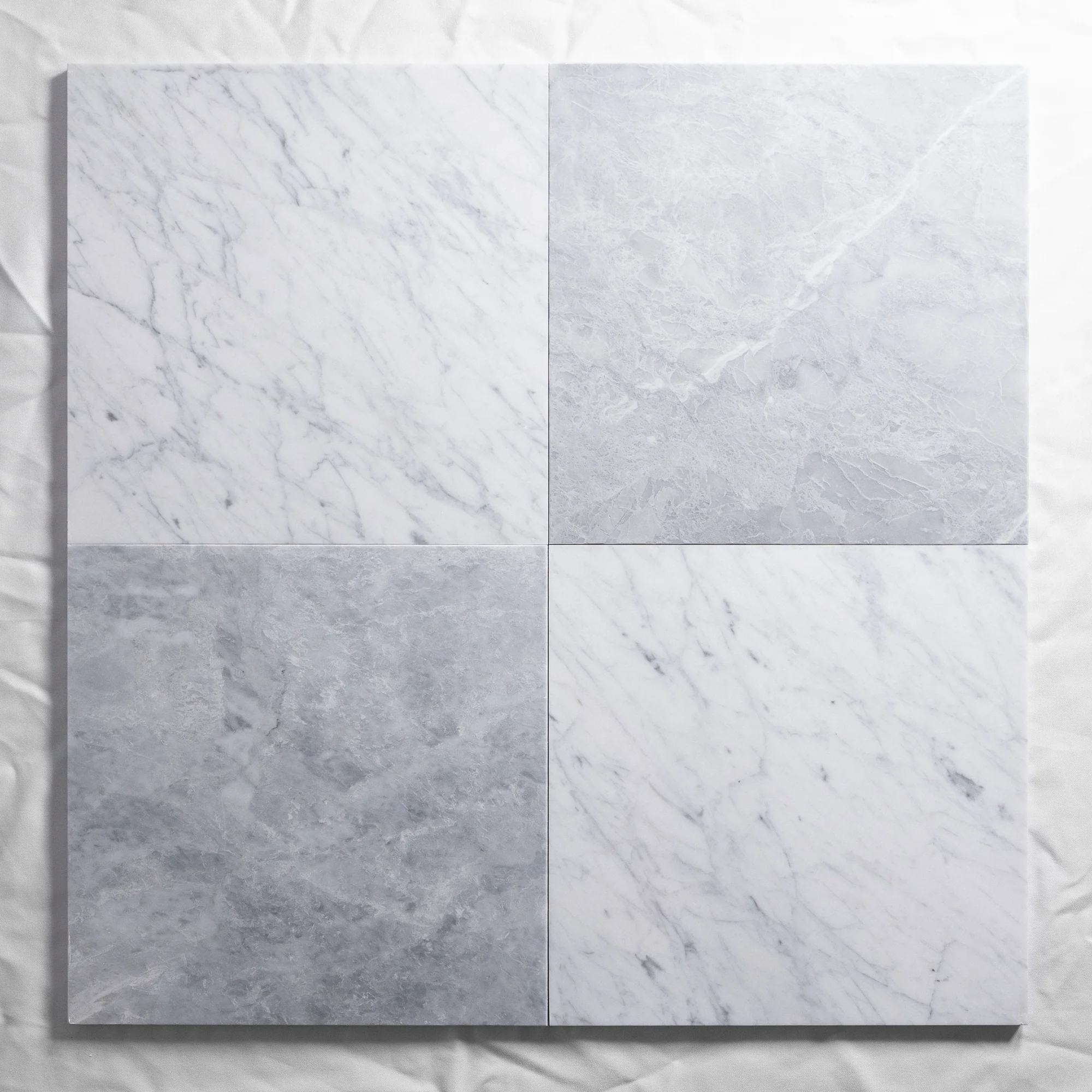 Bardiglio Lite & Carrara 12"x12"