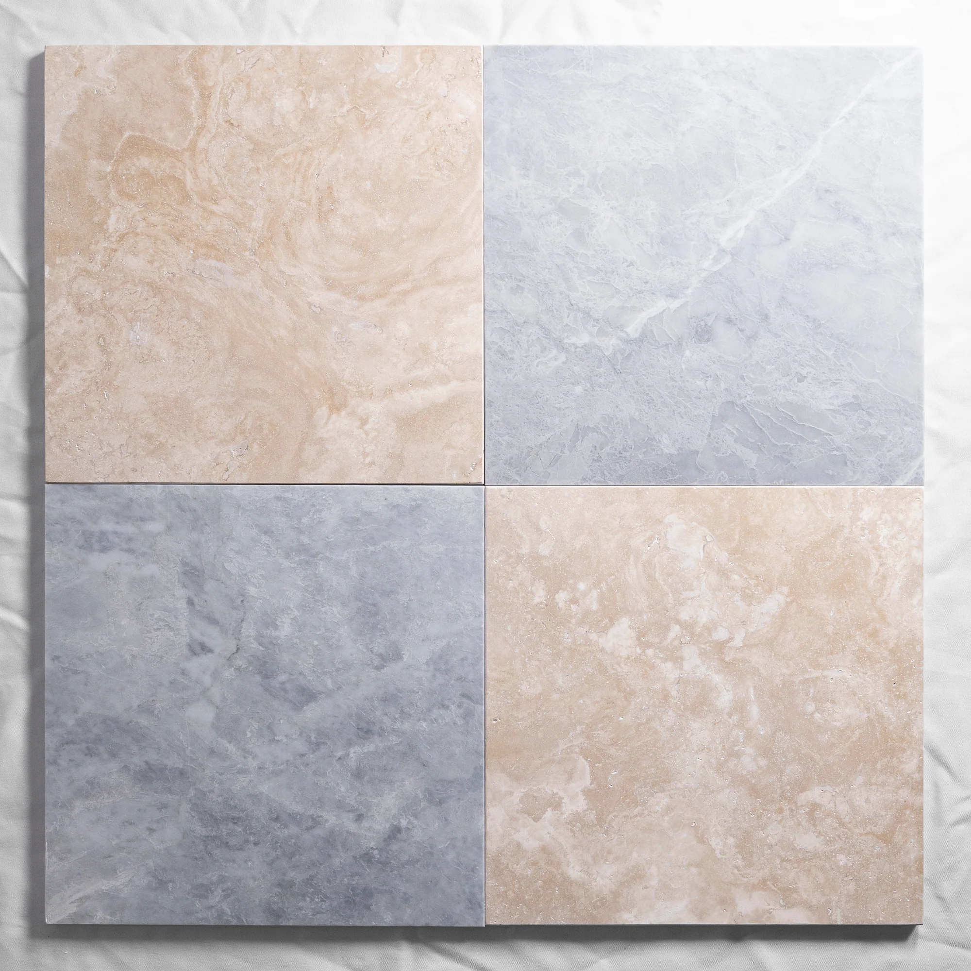 Bardiglio Lite & Durango 12"x12"