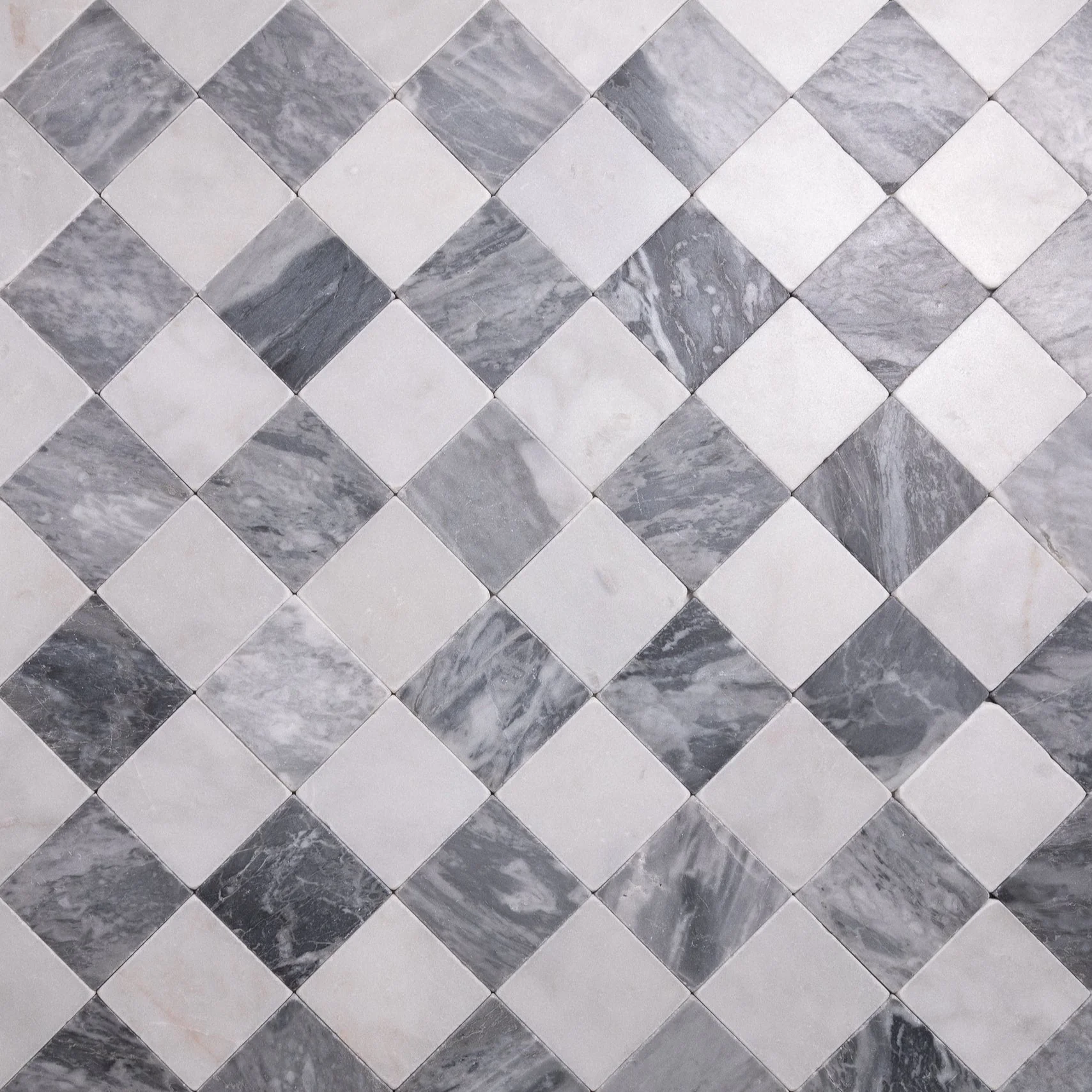 Bardiglio Nuvolato & Bianco 4"x4" Tumbled
